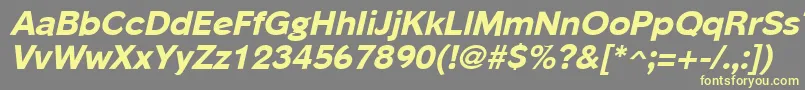 PhinsterExtraboldItalic Font – Yellow Fonts on Gray Background