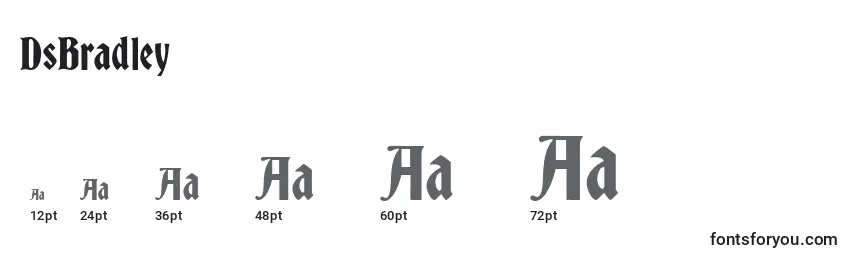 sizes of dsbradley font, dsbradley sizes