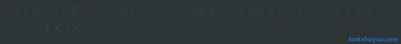 Шрифт MadeonRunesLight – синие шрифты на чёрном фоне