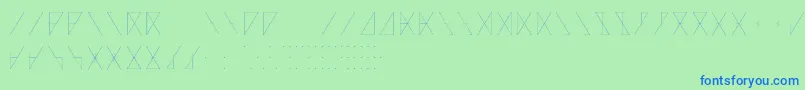 MadeonRunesLight Font – Blue Fonts on Green Background