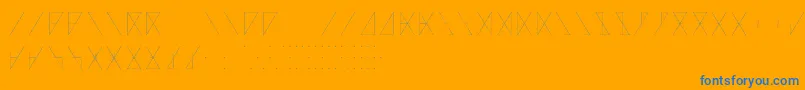 Шрифт MadeonRunesLight – синие шрифты на оранжевом фоне