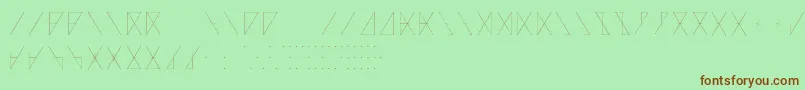 MadeonRunesLight Font – Brown Fonts on Green Background