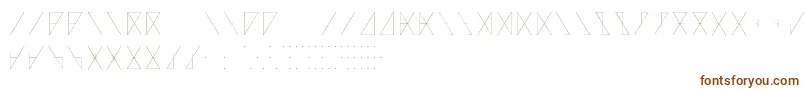 Czcionka MadeonRunesLight – brązowe czcionki na białym tle