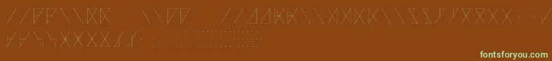 MadeonRunesLight Font – Green Fonts on Brown Background