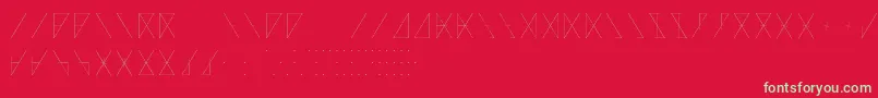 MadeonRunesLight Font – Green Fonts on Red Background