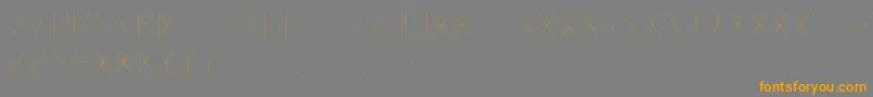 MadeonRunesLight-Schriftart – Orangefarbene Schriften auf grauem Hintergrund