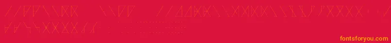 MadeonRunesLight Font – Orange Fonts on Red Background