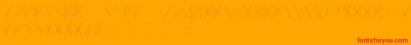 MadeonRunesLight Font – Red Fonts on Orange Background