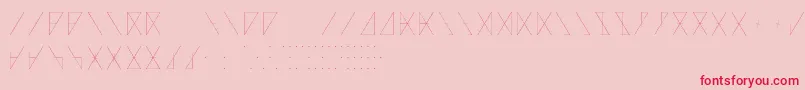 MadeonRunesLight Font – Red Fonts on Pink Background