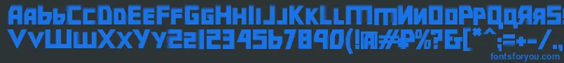 Bolshevikblk Font – Blue Fonts on Black Background