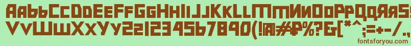 Bolshevikblk Font – Brown Fonts on Green Background