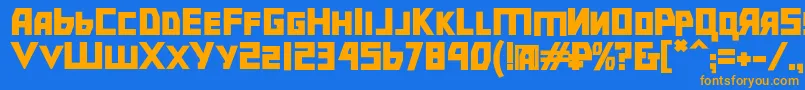 Bolshevikblk Font – Orange Fonts on Blue Background