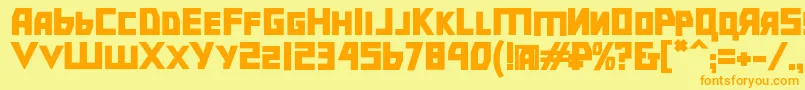 Bolshevikblk Font – Orange Fonts on Yellow Background