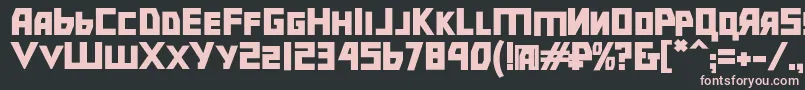 Bolshevikblk-Schriftart – Rosa Schriften auf schwarzem Hintergrund
