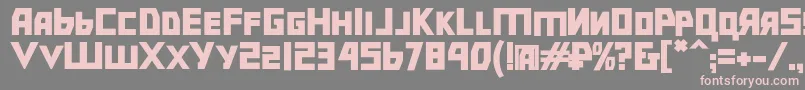 Bolshevikblk Font – Pink Fonts on Gray Background