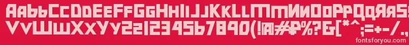 Bolshevikblk Font – Pink Fonts on Red Background