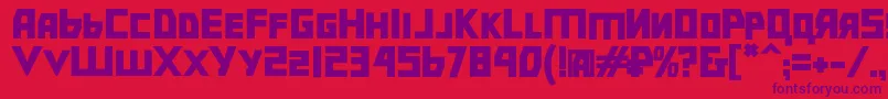 Bolshevikblk Font – Purple Fonts on Red Background