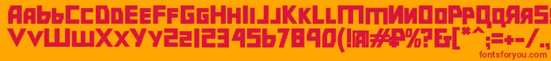 Bolshevikblk Font – Red Fonts on Orange Background