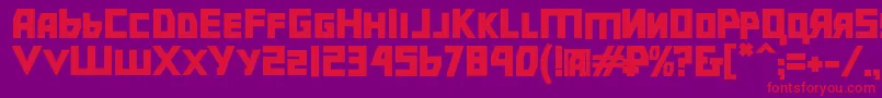 Bolshevikblk Font – Red Fonts on Purple Background