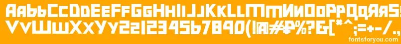 フォントBolshevikblk – オレンジの背景に白い文字