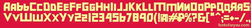 Bolshevikblk Font – Yellow Fonts on Red Background