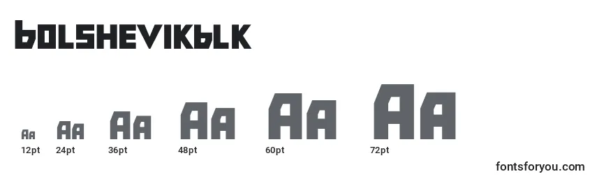 Размеры шрифта Bolshevikblk