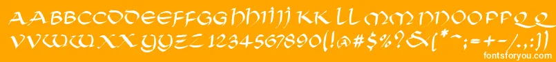 Soluncialemkitalic Font – White Fonts on Orange Background