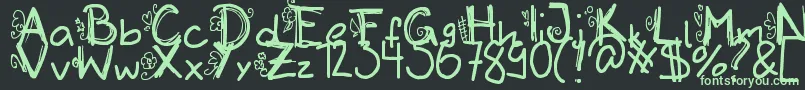 Initialized Font – Green Fonts on Black Background