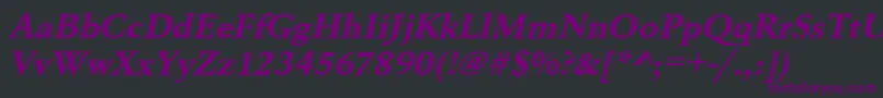 UrwgaramondtwidBoldOblique Font – Purple Fonts on Black Background