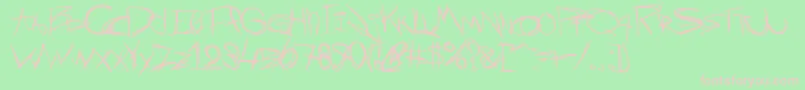 Currentlyliving Font – Pink Fonts on Green Background