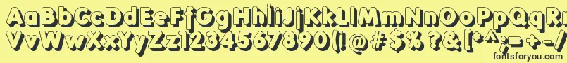 Folksshades Font – Black Fonts on Yellow Background