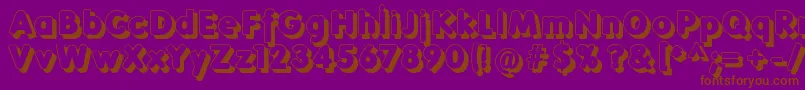 Folksshades-Schriftart – Braune Schriften auf violettem Hintergrund