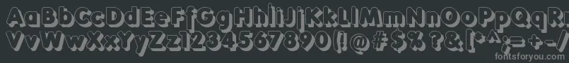Folksshades-Schriftart – Graue Schriften auf schwarzem Hintergrund