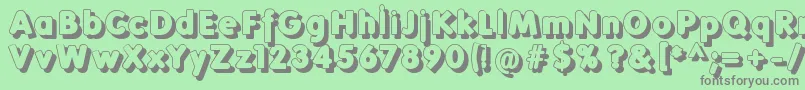 Folksshades Font – Gray Fonts on Green Background