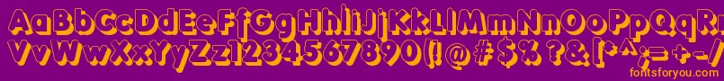 Folksshades Font – Orange Fonts on Purple Background