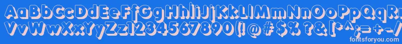 Folksshades Font – Pink Fonts on Blue Background