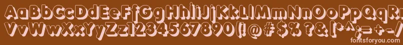 Folksshades Font – Pink Fonts on Brown Background