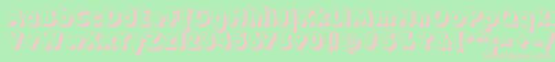 Folksshades-fontti – vaaleanpunaiset fontit vihreällä taustalla