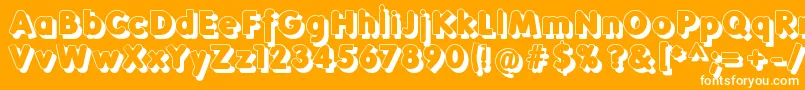 Folksshades Font – White Fonts on Orange Background