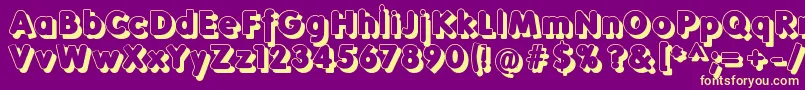 Folksshades Font – Yellow Fonts on Purple Background