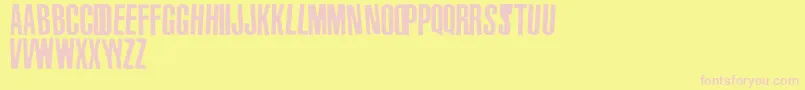 Police Vinyl – polices roses sur fond jaune
