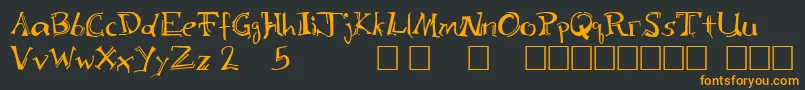 BloomingtonRegular Font – Orange Fonts on Black Background