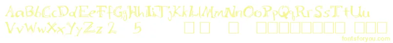 BloomingtonRegular Font – Yellow Fonts on White Background