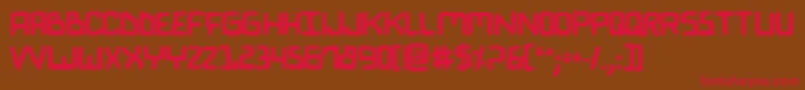 Biocomv2b Font – Red Fonts on Brown Background