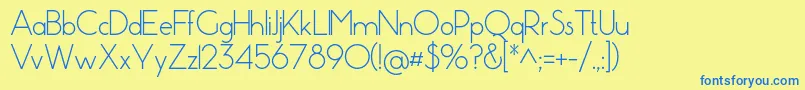 Pistara Font – Blue Fonts on Yellow Background