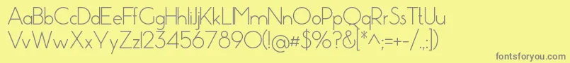 Pistara Font – Gray Fonts on Yellow Background