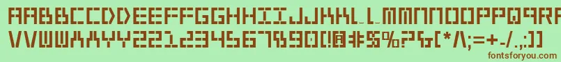 Year2000Bold Font – Brown Fonts on Green Background