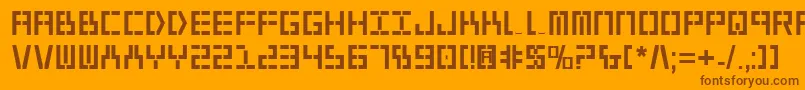 Year2000Bold Font – Brown Fonts on Orange Background