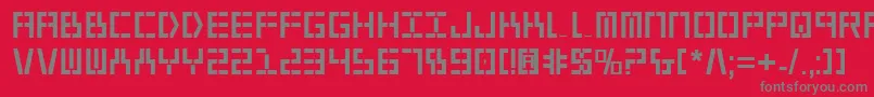 Year2000Bold Font – Gray Fonts on Red Background