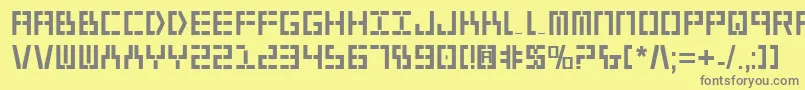 Year2000Bold Font – Gray Fonts on Yellow Background